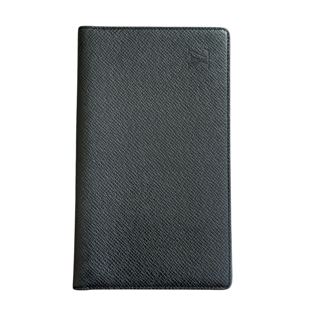 Louis Vuitton Black Taiga Leather Large Long Wallet Passport Card Holder
